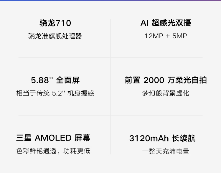 性能处理器 感光双摄 全面屏长续航……