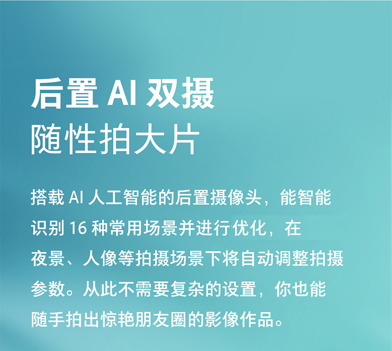 后置AI双摄 随性拍大片