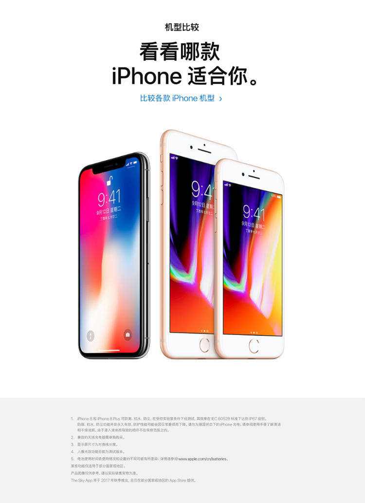 iPhone机型比较